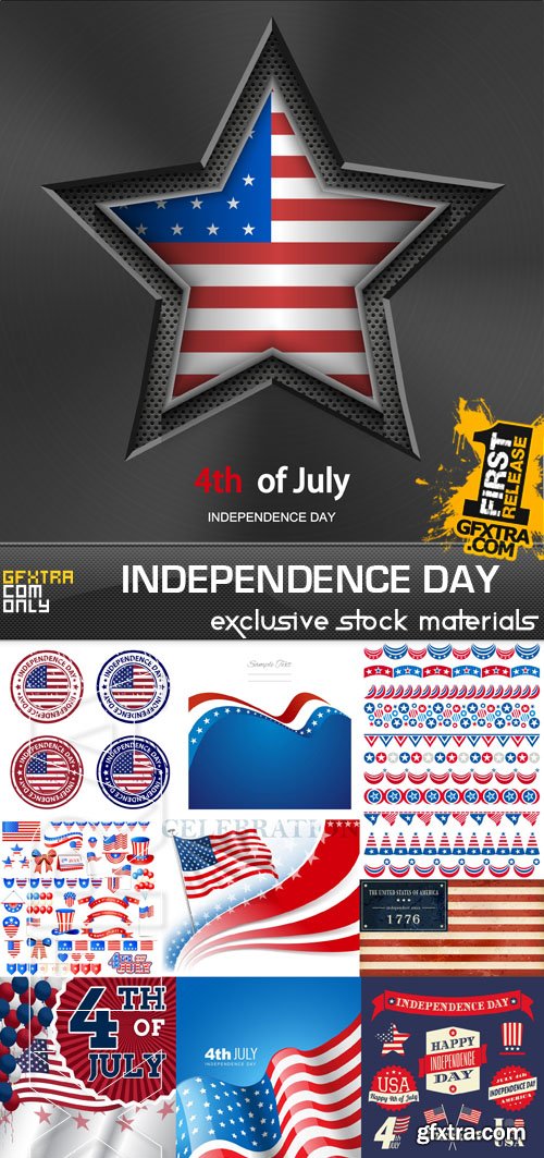 Independence Day - 4th of July, 25xEPS