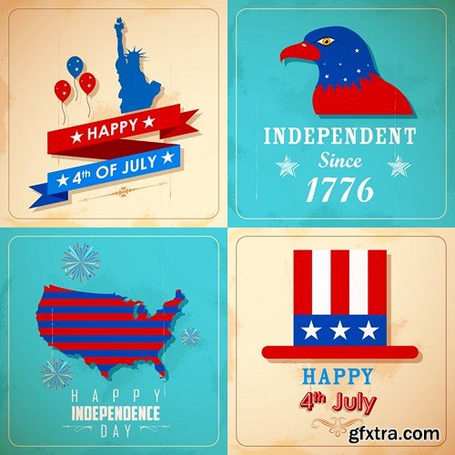 Independence Day - 4th of July, 25xEPS