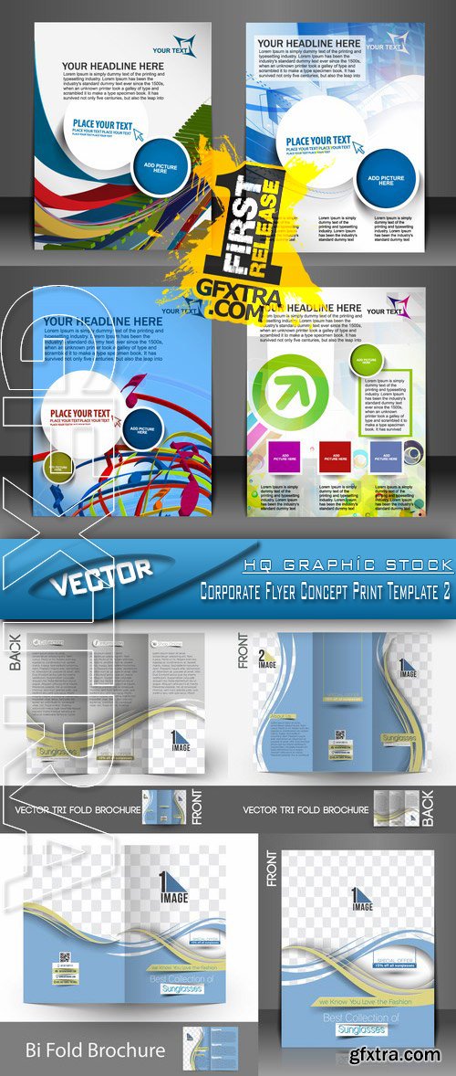 Stock Vector - Corporate Flyer Concept Print Template 2