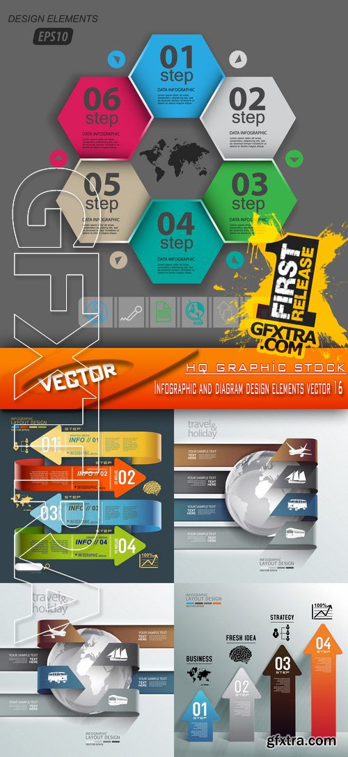 Stock Vector - Infographic and diagram design elements vector 16