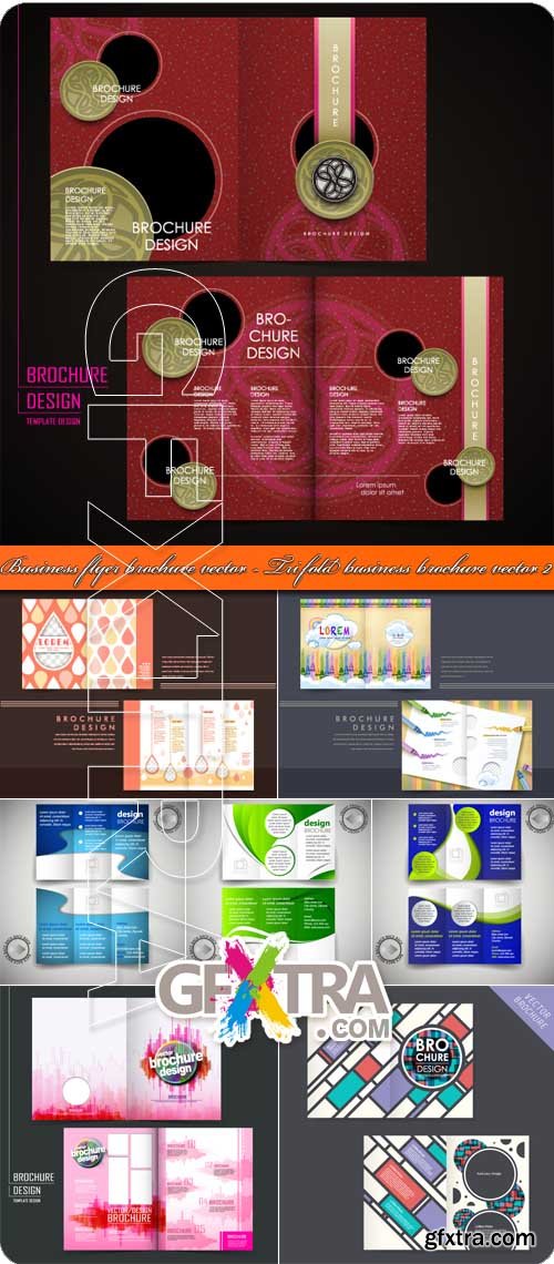 Business flyer brochure vector - Tri fold business brochure vector 2