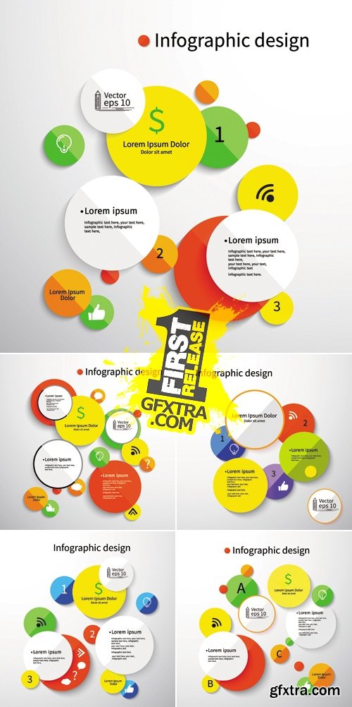 Infographic Circles Templates Vector