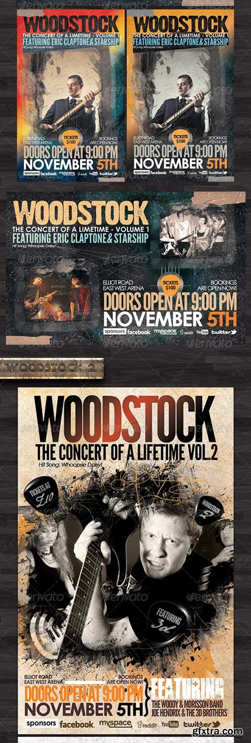 GraphicRiver - Rock Concert Premium Flyer Bundle PSD Templates