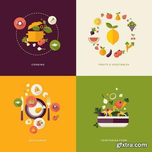 Amazing SS - Flat icons for food and drink, 26xEPS