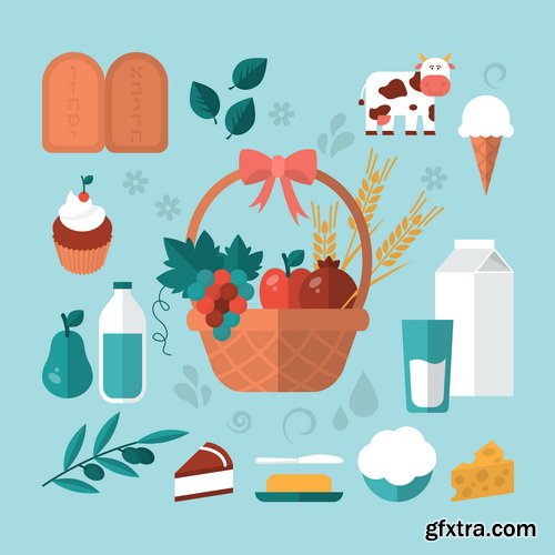 Amazing SS - Flat icons for food and drink, 26xEPS