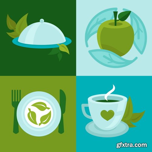 Amazing SS - Flat icons for food and drink, 26xEPS