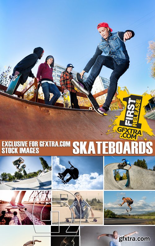 Stock Photos - Skateboards, 25xJPG