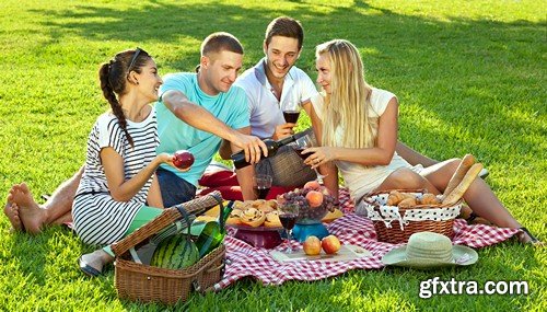 Stock Photos - Picnic, outing, family, 25xJPG