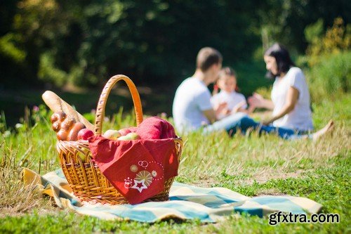 Stock Photos - Picnic, outing, family, 25xJPG