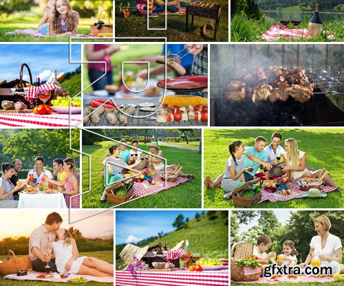 Stock Photos - Picnic, outing, family, 25xJPG