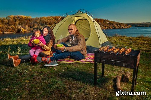 Stock Photos - Picnic, outing, family, 25xJPG