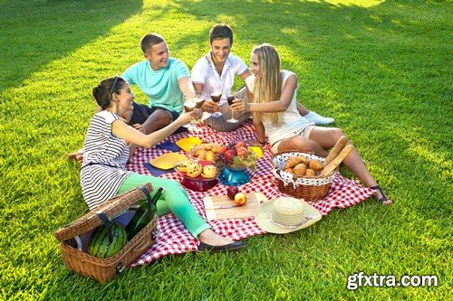 Stock Photos - Picnic, outing, family, 25xJPG