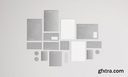 Grey - Stationery Mock up Template