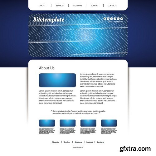 Stock Vectors - Website template 12, 25xEPS