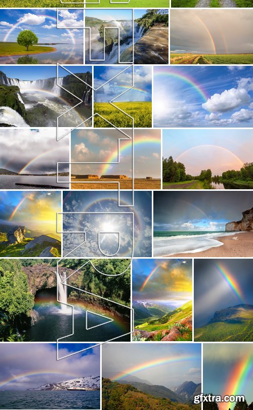 Stock Photos - Rainbow, 25xJPG