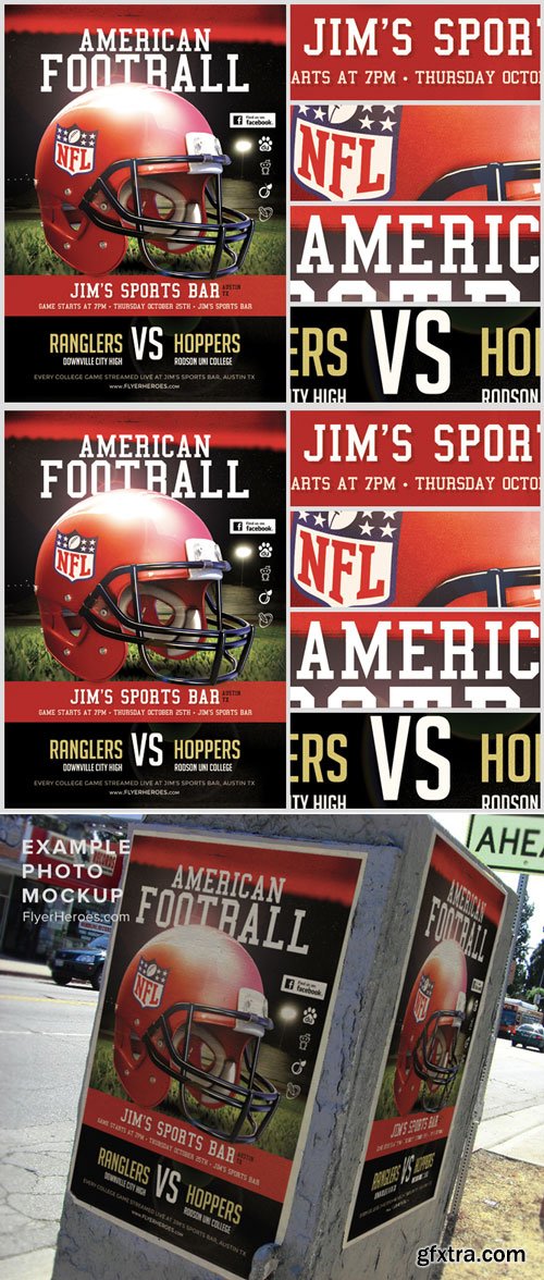 American Football Flyers Bundle