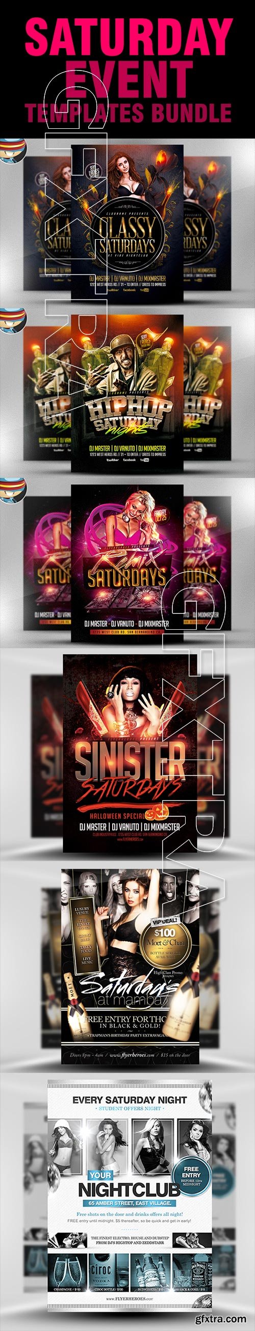 Saturday Event Templates Bundle