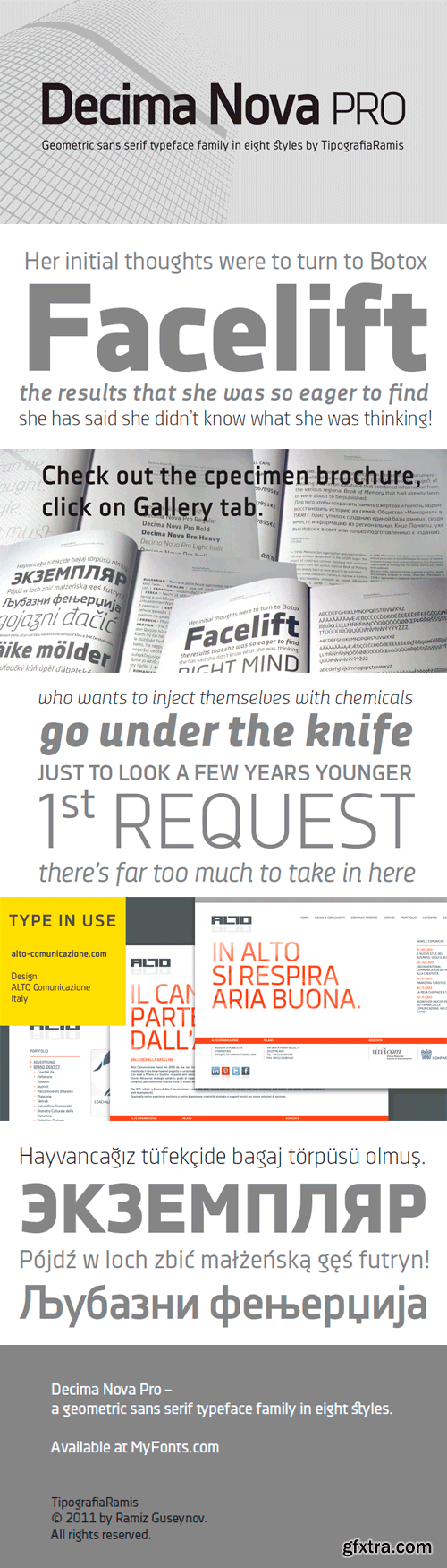 Decima Nova Pro Font Family - 8 Fonts for $270