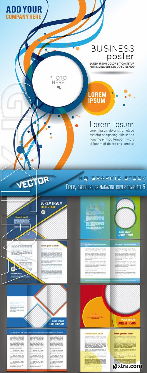 Stock Vector - Flyer, brochure or magazine cover template 9