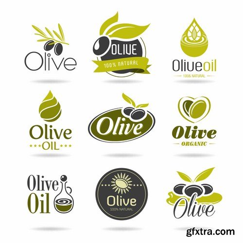 Organic Food Labels - 25 Vector