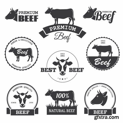 Organic Food Labels - 25 Vector