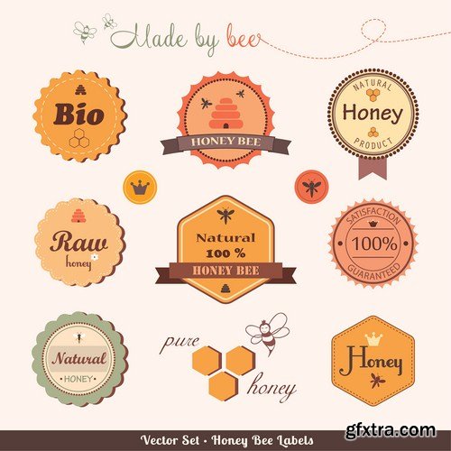 Organic Food Labels - 25 Vector