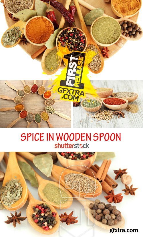 Amazing SS - Spice in Wooden spoon, 25xJPG