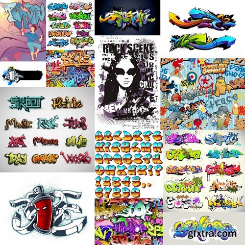 Graffiti Design Elements #2 - 25 Vector