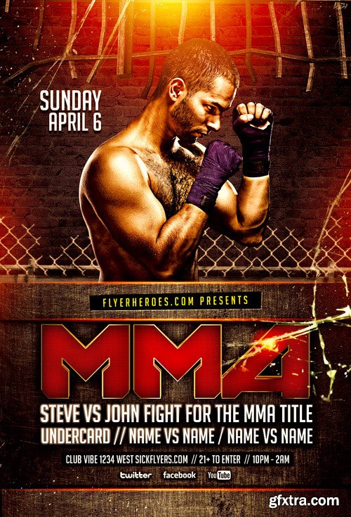 Grimy MMA Flyer Template