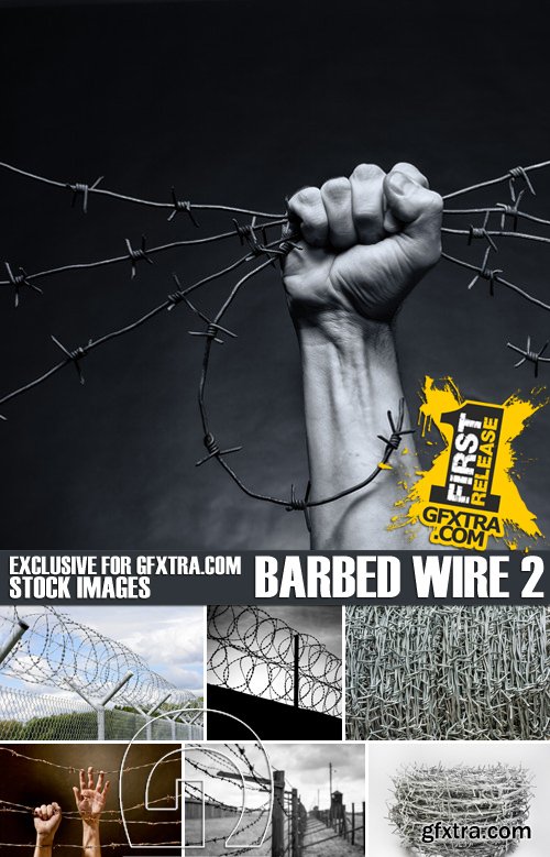 Stock Photos - Barbed wire 2, 25xJPG