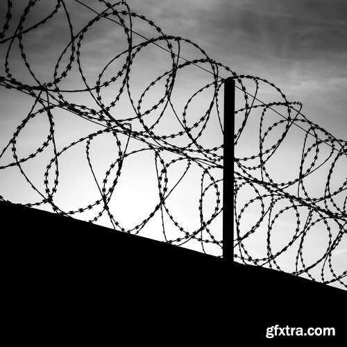 Stock Photos - Barbed wire 2, 25xJPG