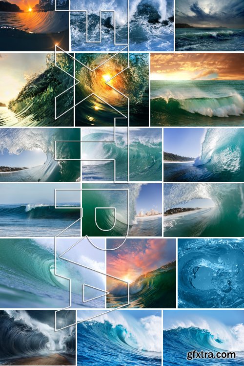 Stock Photos - Big wave of the sea 2, 25xJPG