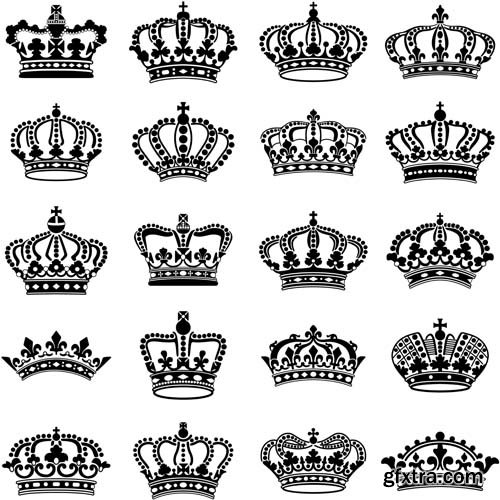 Crowns illustrations, 25xEPS