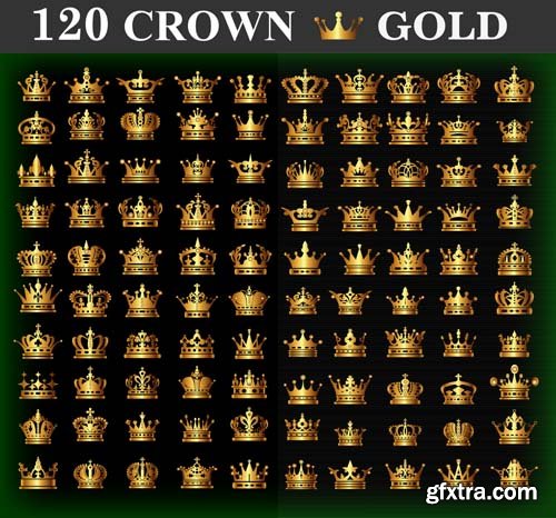 Crowns illustrations, 25xEPS