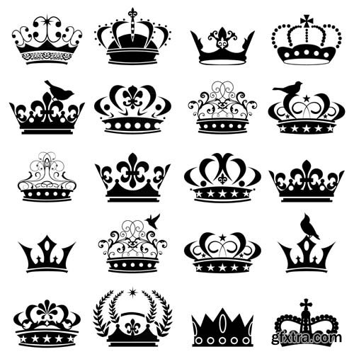 Crowns illustrations, 25xEPS