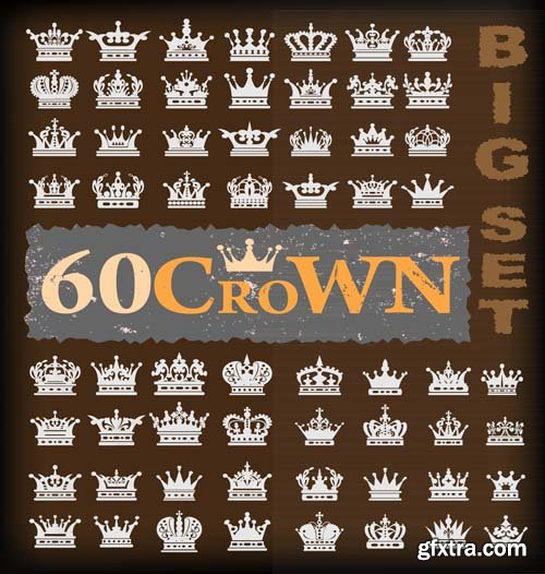 Crowns illustrations, 25xEPS