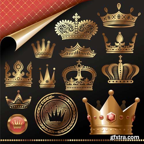 Crowns illustrations, 25xEPS