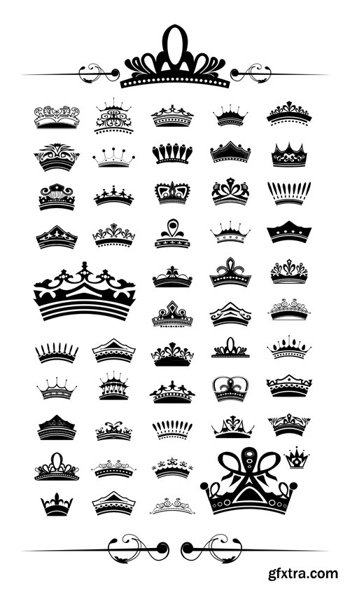 Crowns illustrations, 25xEPS