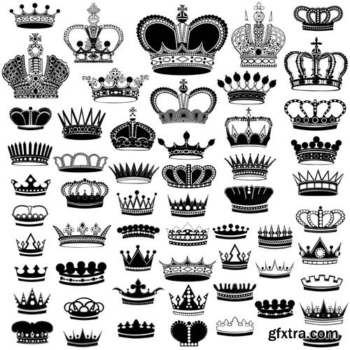 Crowns illustrations, 25xEPS