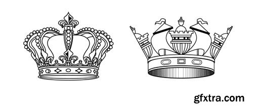 Crowns illustrations, 25xEPS