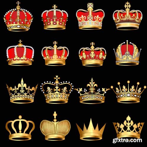 Crowns illustrations, 25xEPS