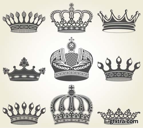 Crowns illustrations, 25xEPS