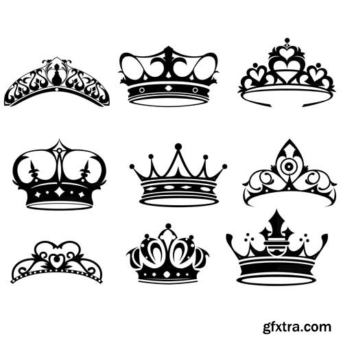 Crowns illustrations, 25xEPS