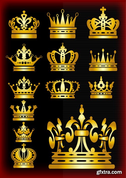 Crowns illustrations, 25xEPS