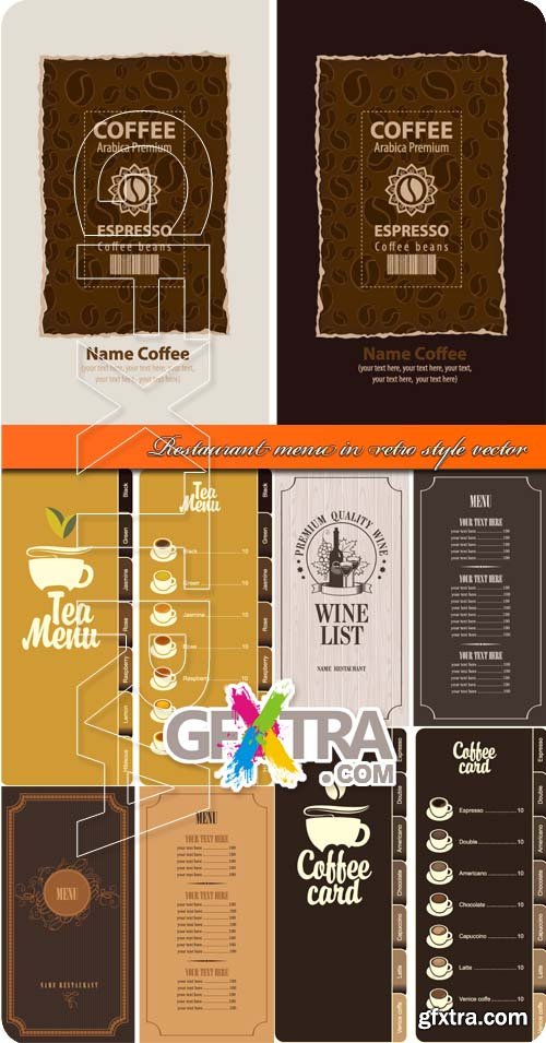 Restaurant menu in retro style vector