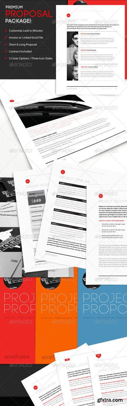 GraphicRiver - Wireframe: Proposal Template w/ Invoice & Contract
