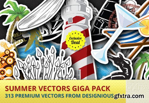 Summer Vectors Giga Pack 313 Premium Items