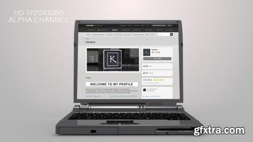 Videohive - 3D Transparent Laptop Open