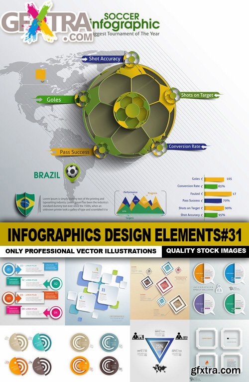 Infographics Design Elements#31 - 25 Vector