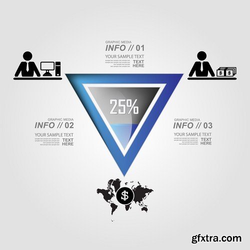 Infographics Design Elements#31 - 25 Vector